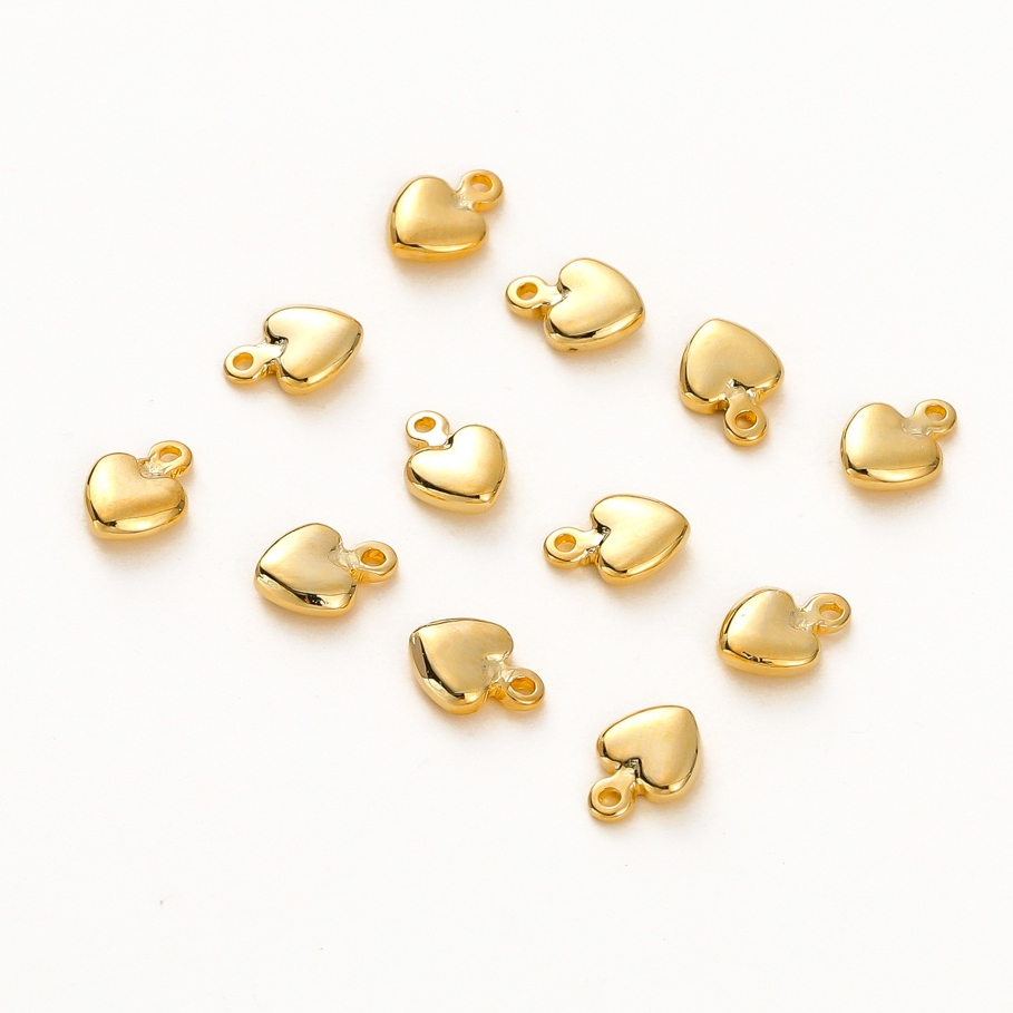 St.kunkka 20 ชิ้น 18K สี Retention ทองแท้ Solid Love เครื่องประดับแฟชั่น diy เครื่องประดับสร้อยคอจี้