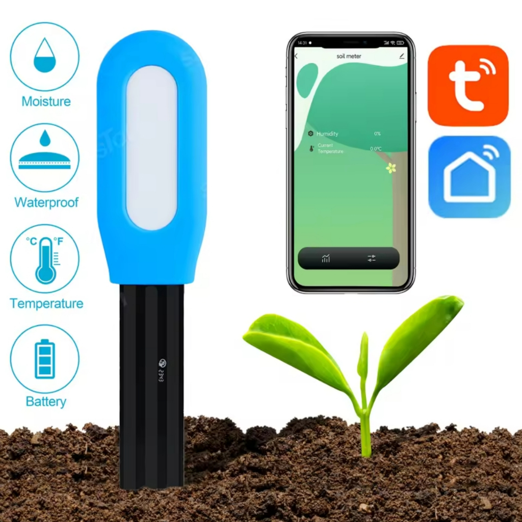 Tuya สมาร์ทบลูทูธเครื่องทดสอบดินอุณหภูมิและความชื้นเครื่อง Thermo Hygrometer Garden Automation เครื่องตรวจจับชลประทาน