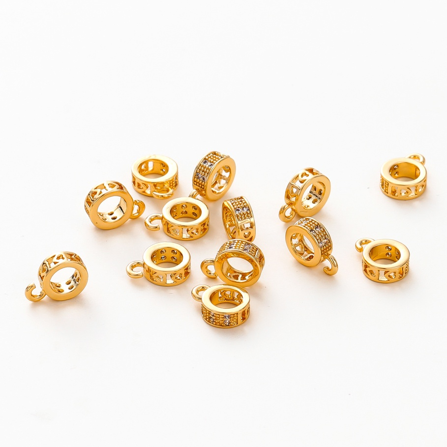 St.kunkka 18K สี Retention Real Gold Round Hollow Tee เครื่องประดับแฟชั่นสร้อยคอ