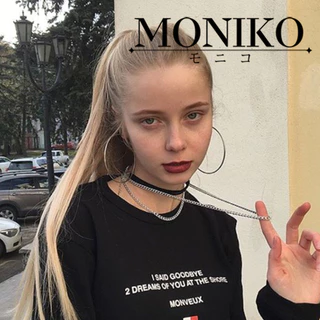 MONIKO Y2K 3-7CM ต่างหูห่วงใหญ่สไตล์ยุโรปและอเมริกา ไม่ซีดจาง