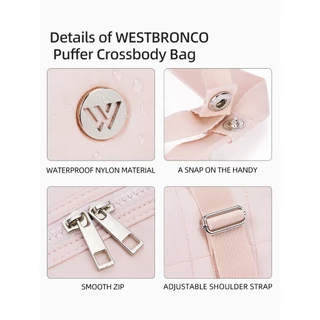 WESTBRONCO รุ่น Coco(โคโค่) กระเป๋าสะพายข้าง ผลิตจากผ้าไนลอน มาพร้อมสายสะพายปรับความยาวได้ เหมาะสำหรับพกพาไปยิม หรือ เดินทาง