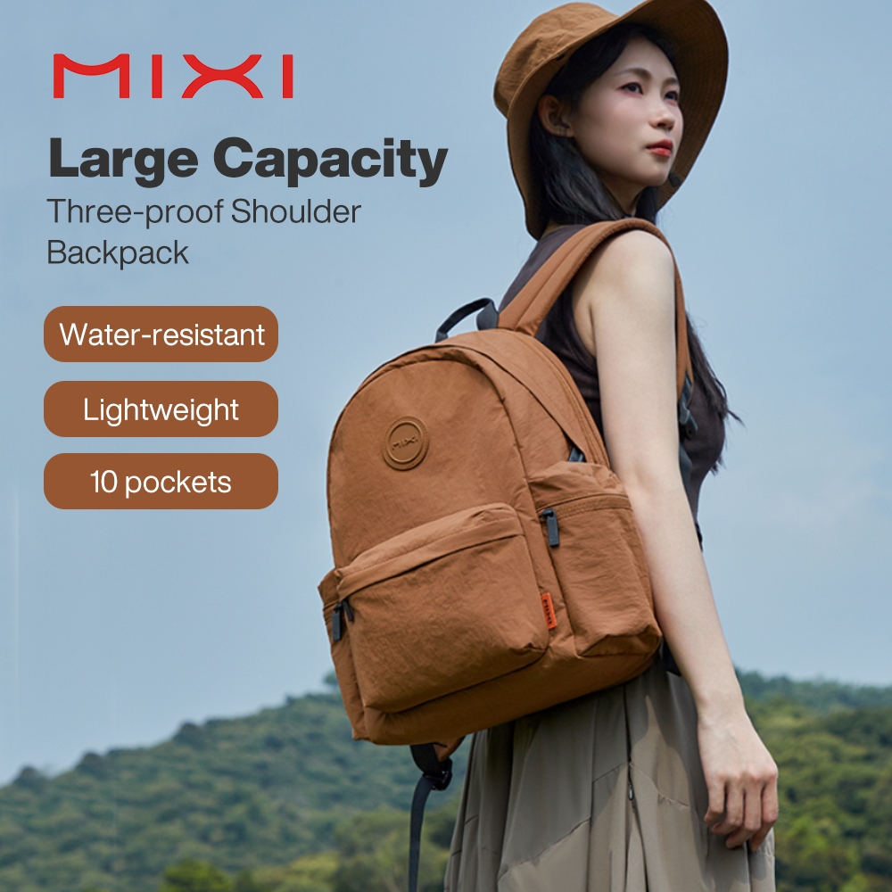 มิกซ์ 15-17 นิ้วแล็ปท็อปกระเป๋าเป้สะพายหลังกันน้ํากลางแจ้งเดินป่ากระเป๋าเป้สะพายหลังกระเป๋าเดินทาง กม5266