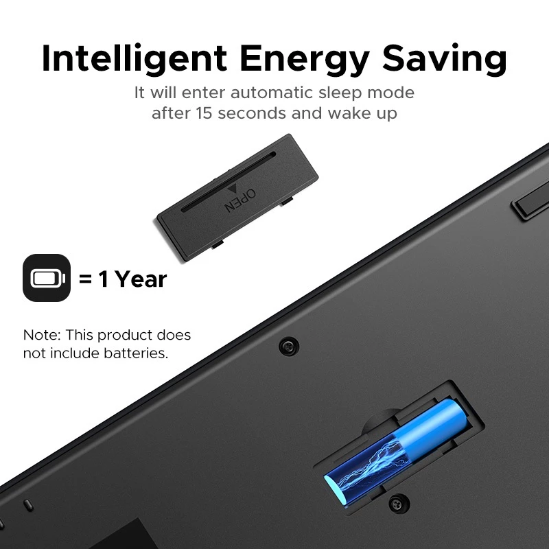 Ugreen 2.4G คีย์บอร์ดไร้สาย Slient การออกแบบตามหลักสรีรศาสตร์ 10M เกียร์ 104 คีย์ขาตั้งแบบพับได้ปุ่มปิดเสียงสําหรับ MacBook Air MacBook Pro MateBook 14 Windows 7/8.1/10/11 Linux thumbnail 10