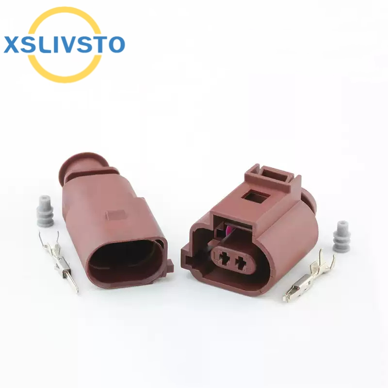 1 ชุด 2pin 1J0973702A เหมาะสําหรับปลั๊กเซ็นเซอร์อุณหภูมิไอเสียรถยนต์ DJ7022BA-1.5-11/21 G28