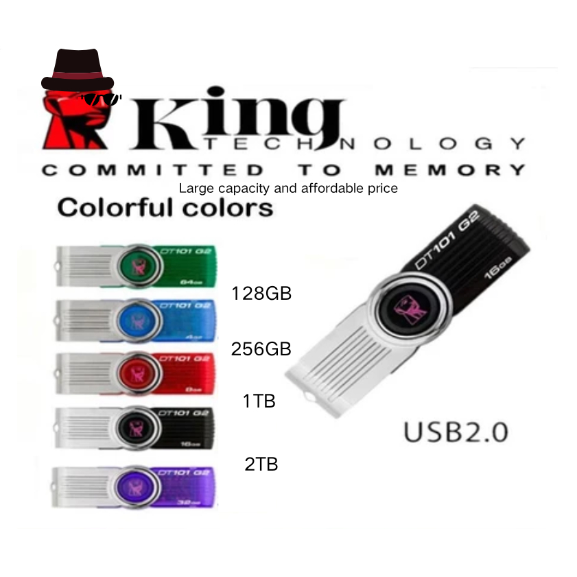 แฟลชไดรฟ์ USB หมุนได้ 128GB/256GB/1TB ความเร็วสูง DT101 Memory Stick แฟลชไดรฟ์ USB