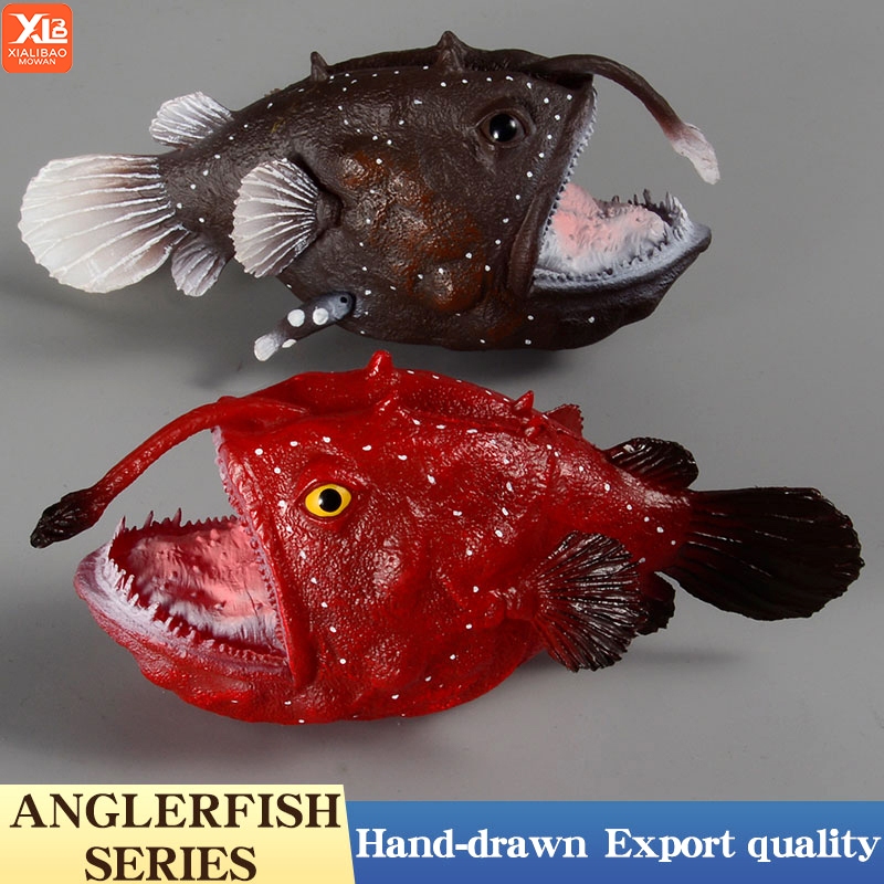 ของเล่นสิ่งมีชีวิตทะเลยุคก่อนประวัติศาสตร์, โบราณ Cambrian Anglerfish สัตว์รุ่น Figurines พลาสติกการศึกษา Marine สัตว์ตัวเลขสําหรับเค้ก Topper,โครงการโรงเรียน, การเรียนรู้ของเล่น