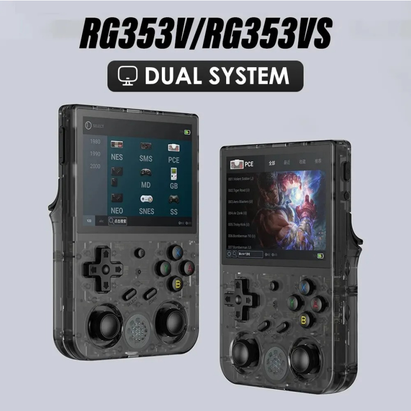 ANBERNIC RG353V RG353VS คอนโซล Gam มือถือ 3.5 หน้าจอ IPS เอาต์พุต HDMI Android Linux