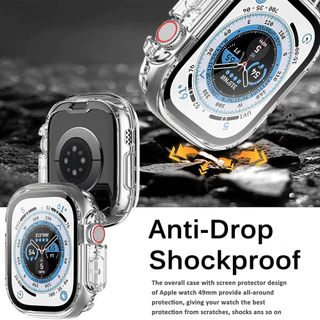 กรณีป้องกันหน้าจอ TPU อ่อนสำหรับ iWatch Series 11/10/9/8/7/6/5/4/3 / SE Ultra 2 49/46/44/45/41/42 มม. 40 มม. 38 มม.