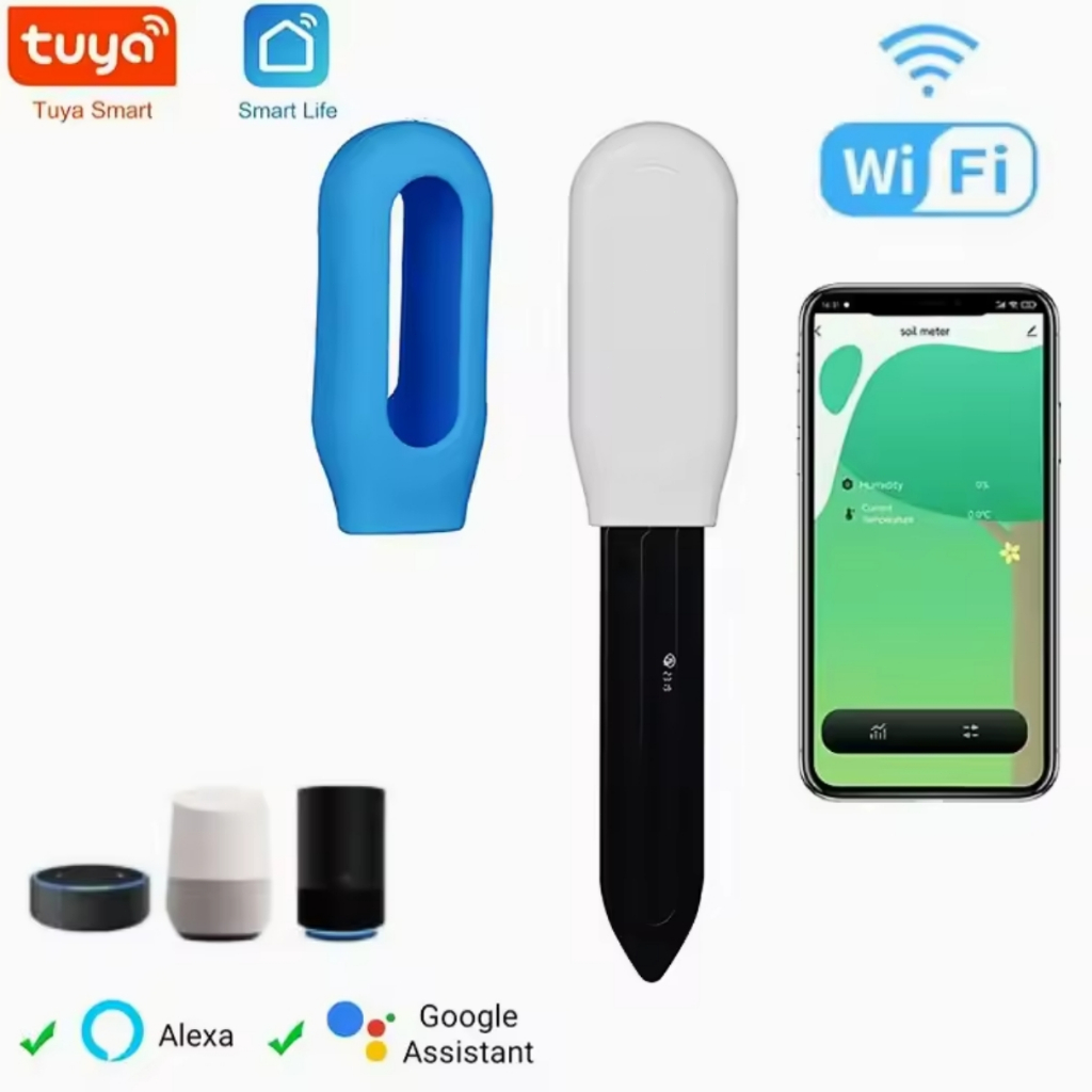Tuya สมาร์ทเครื่องทดสอบดินบลูทูธความชื้นอุณหภูมิ Moisture Sensor โทรศัพท์มือถือ APP แบบเรียลไทม์สําหรับพืชสวน