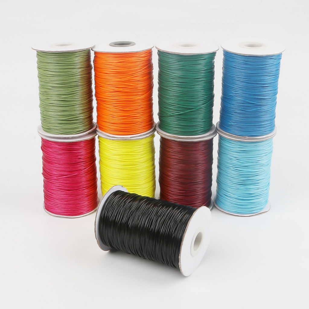 [2 มม.] ประมาณ 5 ม. ด้ายขี้ผึ้งเกาหลีรูขนาดใหญ่ลูกปัดด้าย ทําเอง เครื่องประดับทําด้วยมือ - รูปที่ 2