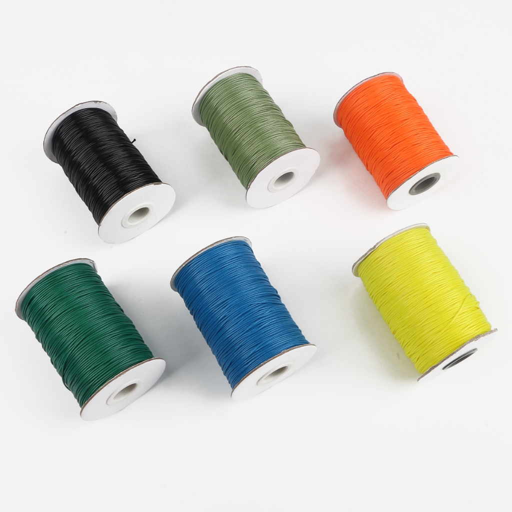 [2 มม.] ประมาณ 5 ม. ด้ายขี้ผึ้งเกาหลีรูขนาดใหญ่ลูกปัดด้าย ทําเอง เครื่องประดับทําด้วยมือ