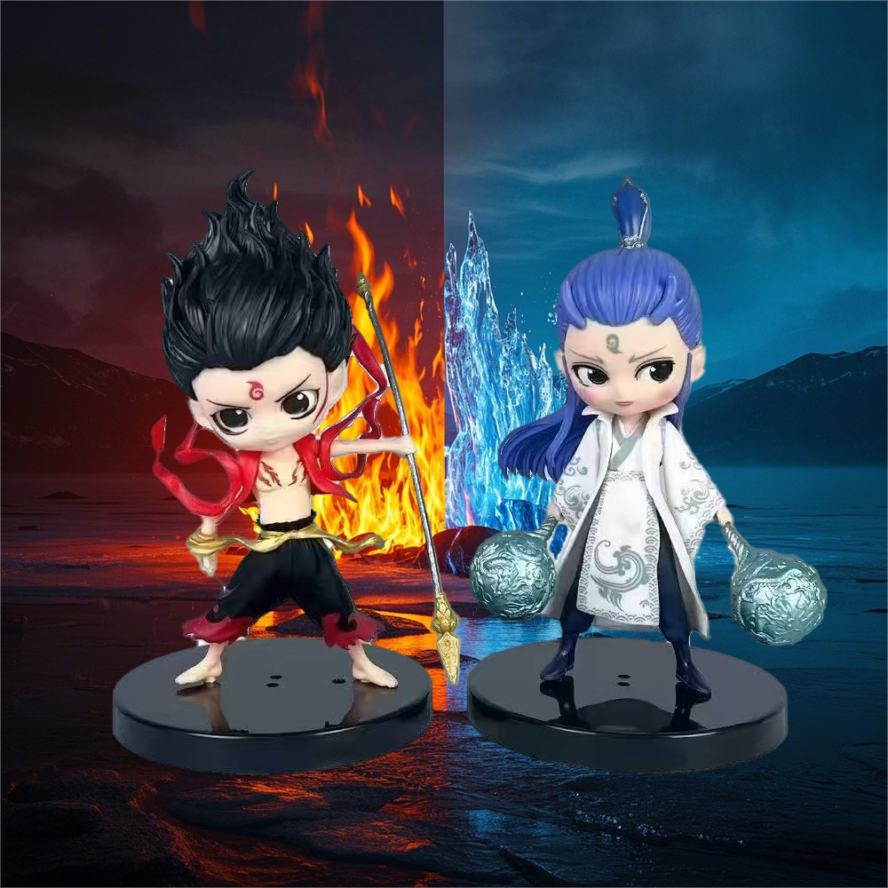 รุ่น Q อะนิเมะ Nezha 2 The Third Princes Demon Boy Ao Bing รูป Ao Bing รูปตกแต่งของเล่นตุ๊กตา