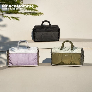 Mr.ace Homme 3136 กระเป๋าเดินทางแบบพับได้ระยะทางสั้นกระเป๋าถือกระเป๋า Duffel ความจุขนาดใหญ่สําหรับผู้หญิง
