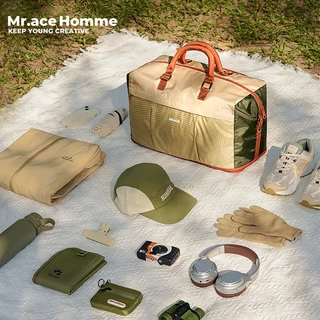 Mr.ace Homme 3136 กระเป๋าเดินทางแบบพับได้ระยะทางสั้นกระเป๋าถือกระเป๋า Duffel ความจุขนาดใหญ่สําหรับผู้หญิง