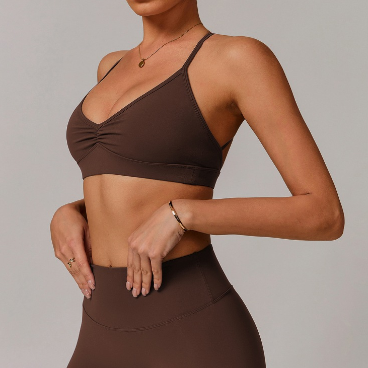 ฤดูร้อนมาใหม่สลิงข้ามความงามกลับโยคะด้านบนกีฬาแห้งเร็วชุดชั้นในกับชุดชั้นในแผ่น - รูปที่ 3