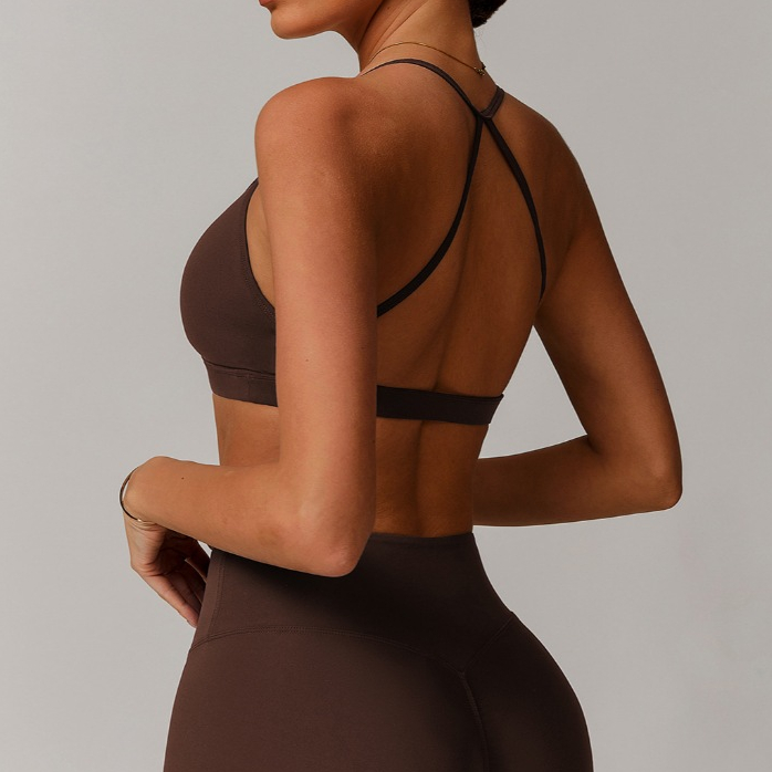 ฤดูร้อนมาใหม่สลิงข้ามความงามกลับโยคะด้านบนกีฬาแห้งเร็วชุดชั้นในกับชุดชั้นในแผ่น - รูปที่ 4