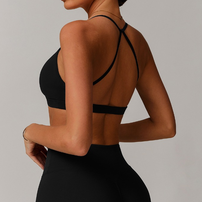 ฤดูร้อนมาใหม่สลิงข้ามความงามกลับโยคะด้านบนกีฬาแห้งเร็วชุดชั้นในกับชุดชั้นในแผ่น - รูปที่ 6