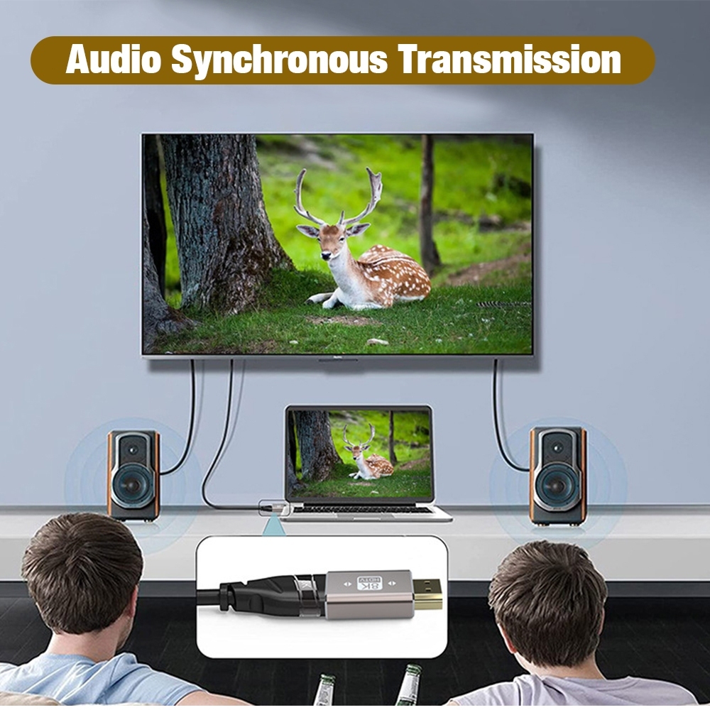 8k 60HZ 4K 120HZ HDMI Connector อะแดปเตอร์ขนาดเล็ก 90 องศามุมขวาข้อศอก Extender Cable HDTV Converter 48Gbps HD 2.1 HDMI2.1