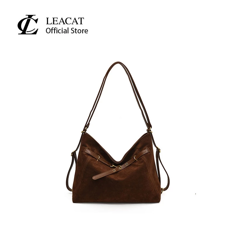 Leacat กระเป๋าหนังแบบลำลองแบบใหม่