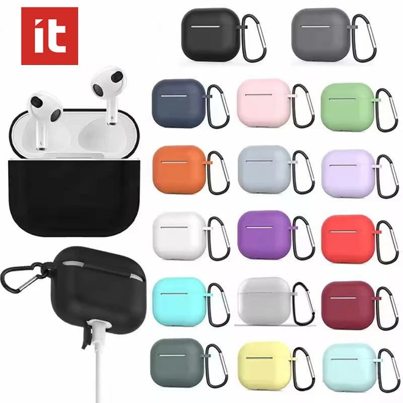 Osgeer สําหรับ AirPods Pro 2 / AirPods 3 4, ซิลิโคนป้องกันเต็มรูปแบบ AirPods ผิว Soft Shell Shock-Absorbing ป้องกัน Full-Body พวงกุญแจ - XYW0314