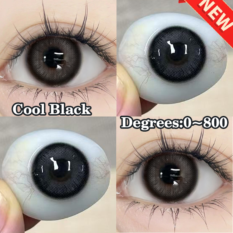 Mill Creek คอนแทคเลนส์สีดําธรรมชาติ 14.2 มม.ทุกวันสบาย Hydrogel WT40% คอนแทคเลนส์ประจําปี 2 ชิ้น