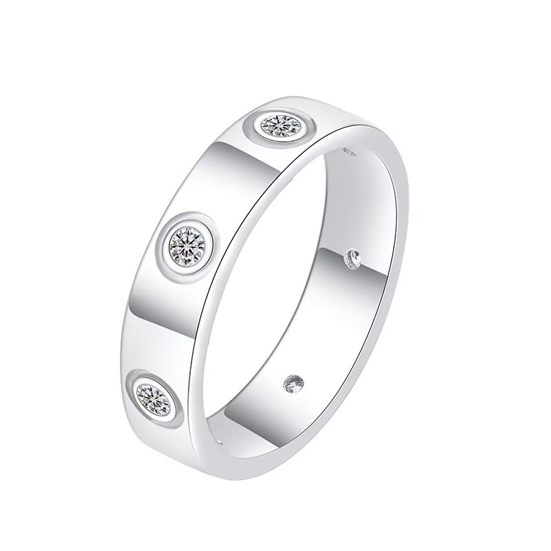 0.1ct/7pcs  moissanite diamond Band Rings