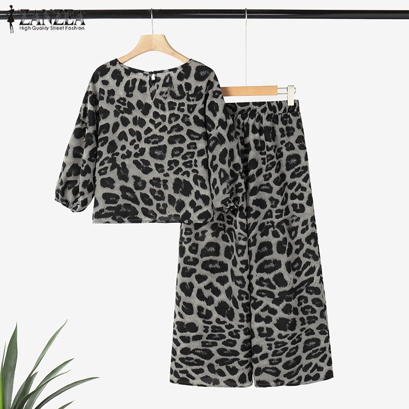Zanzea เสื้อแขนทรงโคมไฟ ยืดหยุ่น พิมพ์ลาย สไตล์วินเทจ สําหรับผู้หญิง — صورة 6