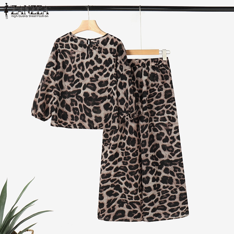 Zanzea เสื้อแขนทรงโคมไฟ ยืดหยุ่น พิมพ์ลาย สไตล์วินเทจ สําหรับผู้หญิง — صورة 5