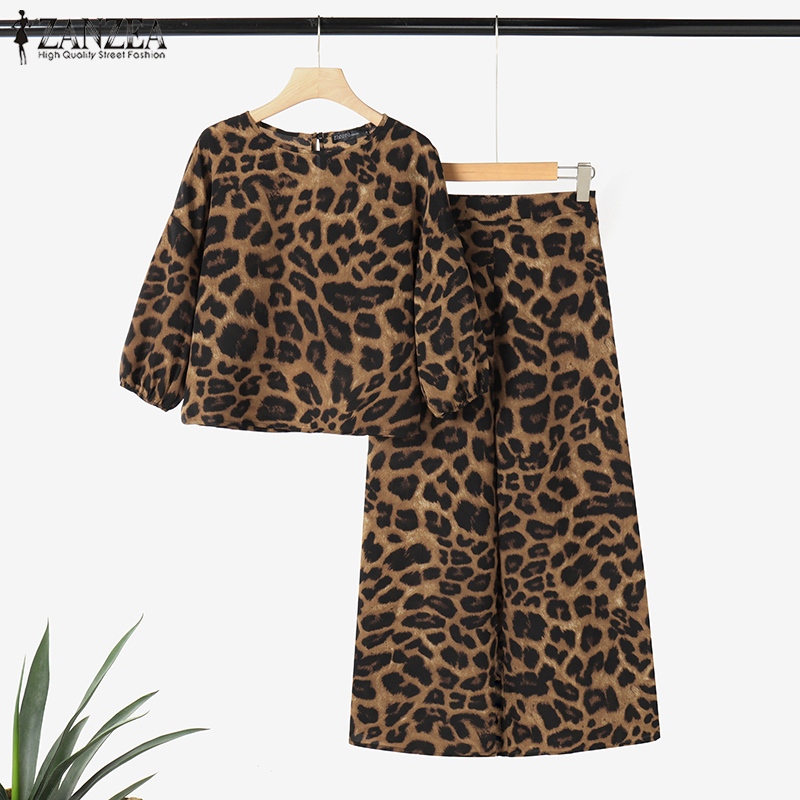 Zanzea เสื้อแขนทรงโคมไฟ ยืดหยุ่น พิมพ์ลาย สไตล์วินเทจ สําหรับผู้หญิง — صورة 4