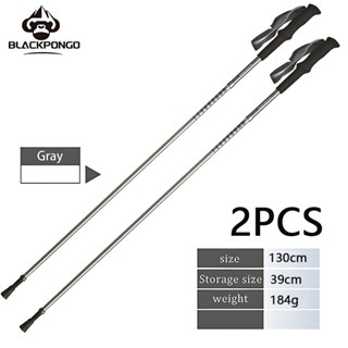 Blackpongo เสาเดินป่าแบบพับได้สี่ส่วนเดินป่ากลางแจ้งอลูมิเนี…