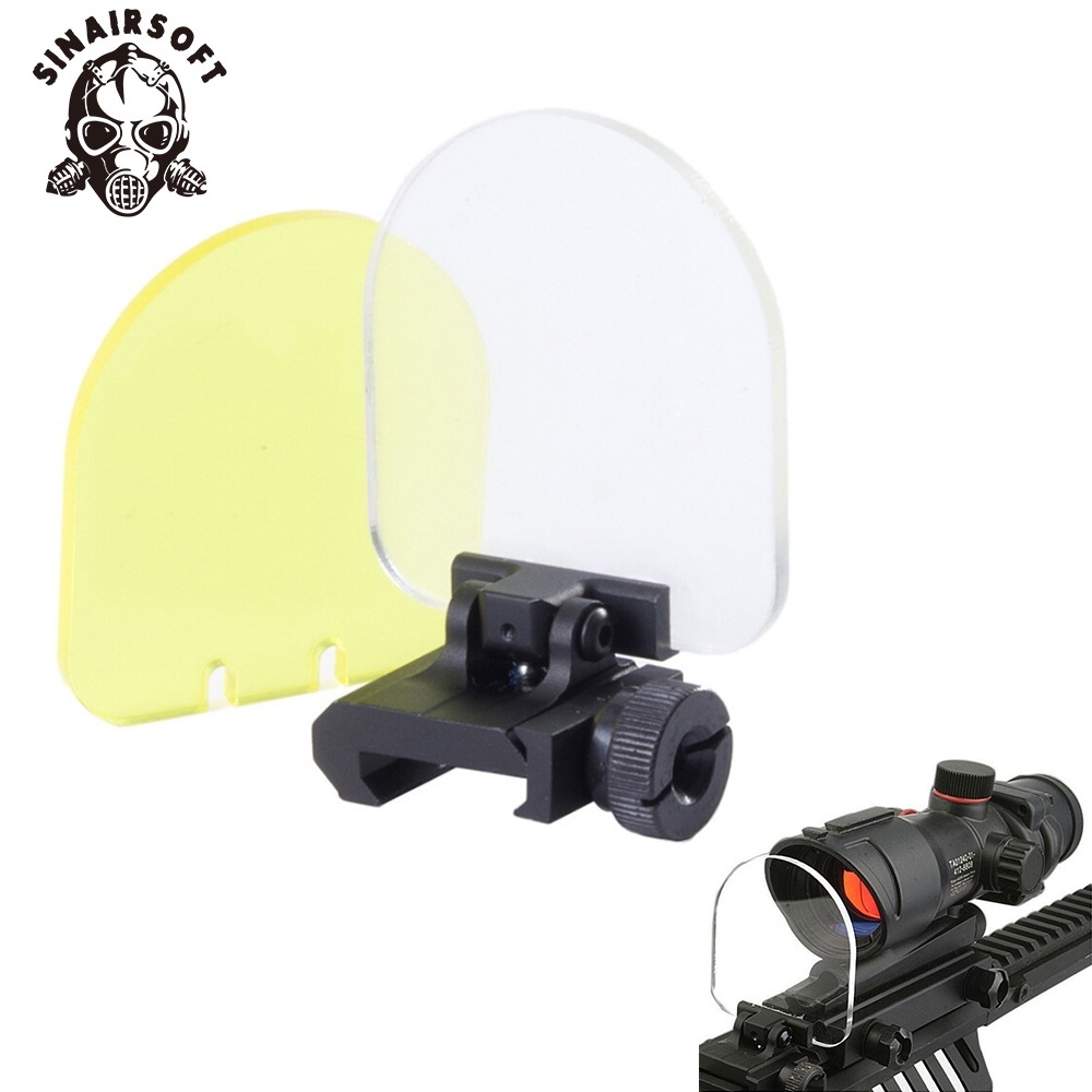 Sinairsoft แว่นตาลูกแก้วสองสีฐาน 20 มม. 55 Series แว่นตาโฮโลแกรมแบบพับได้ Baffle