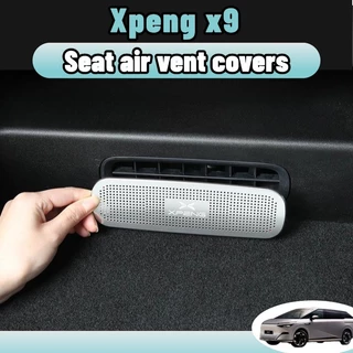 Xpeng x9 2024-2026 แผ่นครอบช่องแอร์ใต้เบาะรถ ตะแกรงสแตนเลส กันเศษผง สีเงิน/ดำ อุปกรณ์แต่งรถยนต์ ติดตั้งง่าย ทนทาน เกรดพรีเมียม ของแต่งรถยนต