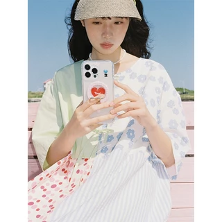 Tagi. Put-Put Heart Phone Case Ring-shaped Magnetic Holder เคสไอโฟน 17 16 15 pro max เคส iphone