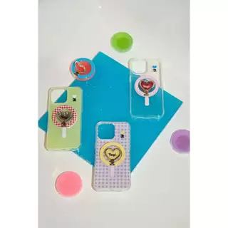 Tagi. Put-Put Heart Phone Case Ring-shaped Magnetic Holder เคสไอโฟน 17 16 15 pro max เคส iphone