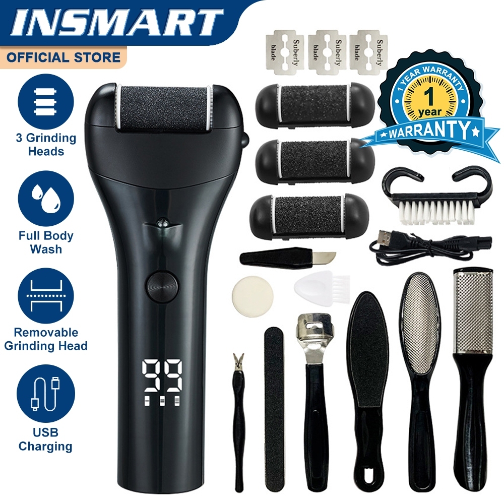 INSMART เครื่องขัดเท้า ไฟฟ้าขัดส้นเท้า เครื่องดูแลเท้า เครื่องขัดผิวที่มีประสิทธิภาพ