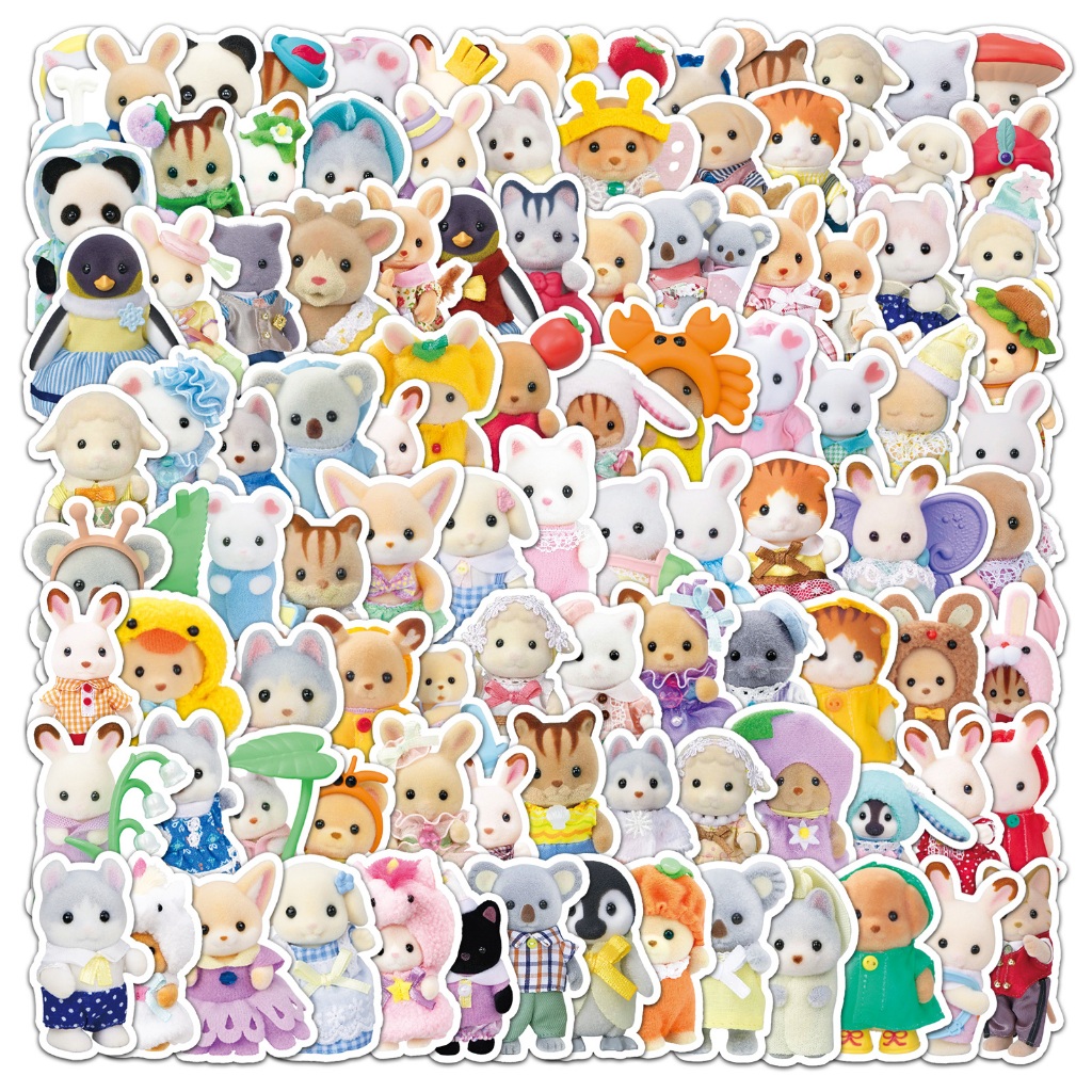 ใหม่101ชิ้นน่ารักตุ๊กตาธีมน่ารักสติ๊กเกอร์สําหรับ ทําเอง เคสโทรศัพท์แล็ปท็อปหมวกกันน็อครถกราฟฟิตีกันน้ําตกแต่งของขวัญ