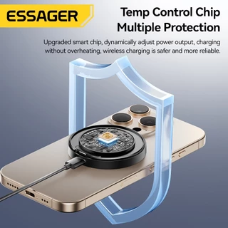Essager 15W แท่นชาร์จไร้สายแม่เหล็ก 2-in-1 แท่นชาร์จสําหรับ ip Pro Max/Android/APods