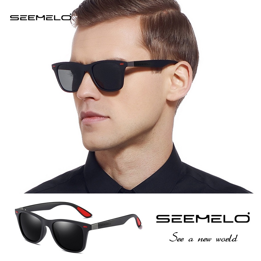 SEEMELO แว่นตากันแดดผู้ชายแว่นตากันแดดโพลาไรซ์ UV400 แว่นตากันแดด Night Vision แว่นตากีฬาแว่นตากันแดด