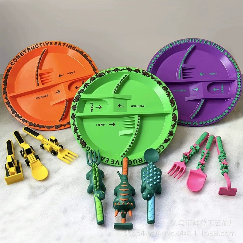 Constructive Eating Garden Fairy Plate, ชุดแผ่นรองจานและภาชนะ（ไม่รวมแผ่น placemats）