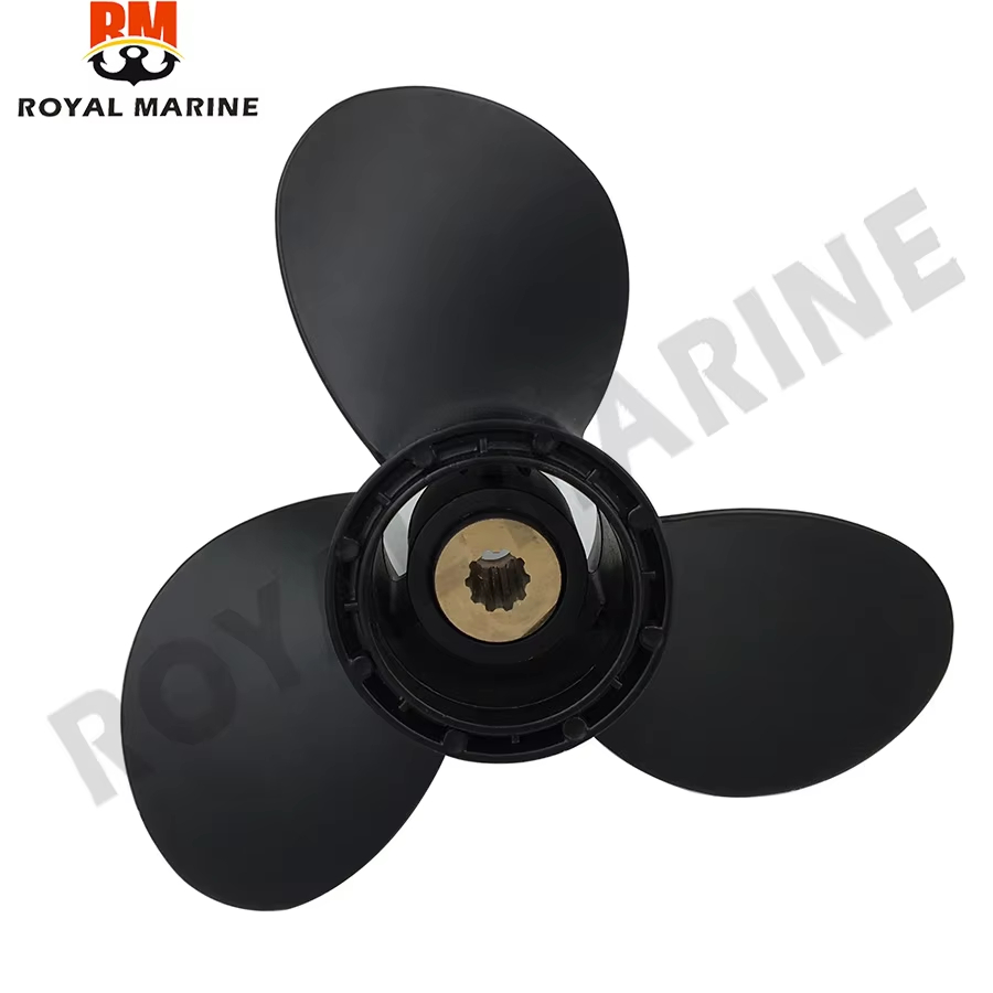 58100-93723-019 ใบพัด 9 1/4 X 9 สําหรับ Suzuki Outboard มอเตอร์ 8HP-20Hp อลูมิเนียม 3 ใบมีดสีดํา 10 Spline ฟัน R การหมุน