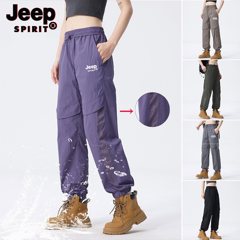 JEEP SPIRIT กางเกงทํางานแห้งเร็วกันน้ําและระบายอากาศได้ของผู้หญิงในฤดูร้อน