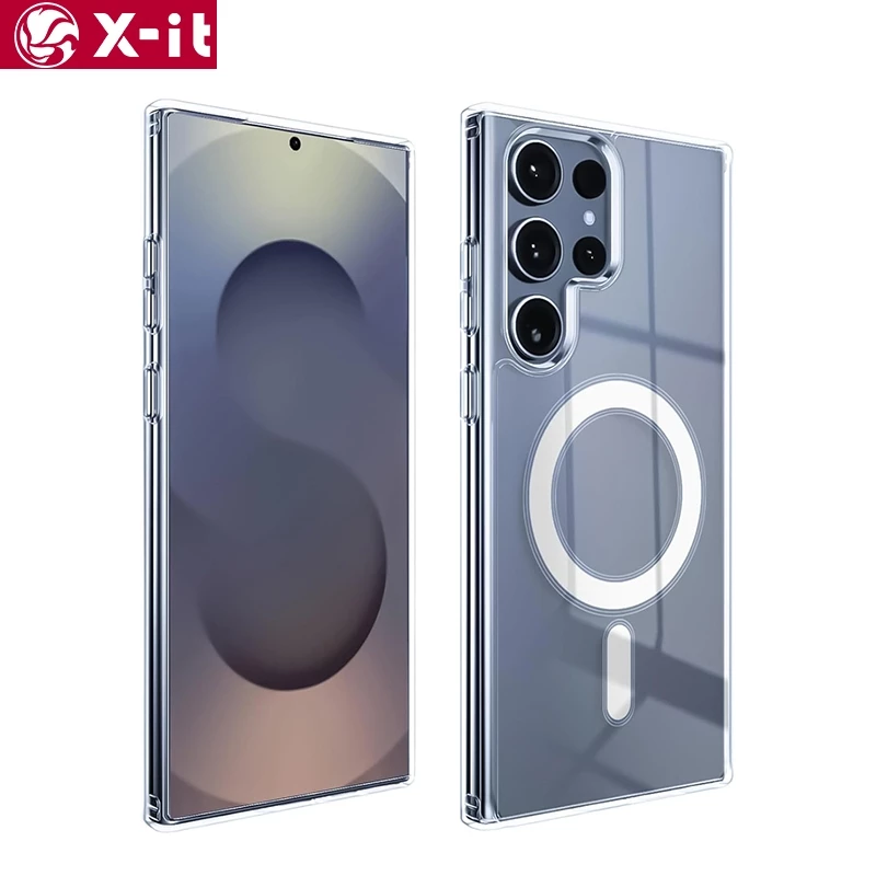 X-IT สําหรับ Samsung Galaxy S22 S23 S24 S25 S26 FE Ultra Case Clear,Galaxy S24 Ultra เคสโทรศัพท์ด้านหลังแข็งและการป้องกันเกรดขอบนุ่ม] เคสกันกระแทก