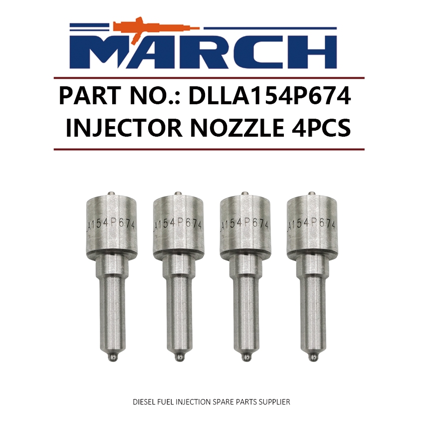 4 ชิ้นดีเซลหัวฉีดน้ํามันเชื้อเพลิงหัวฉีดเคล็ดลับ DLLA154P674 สําหรับ Mitsubishi Canter FE FG 4D34 09
