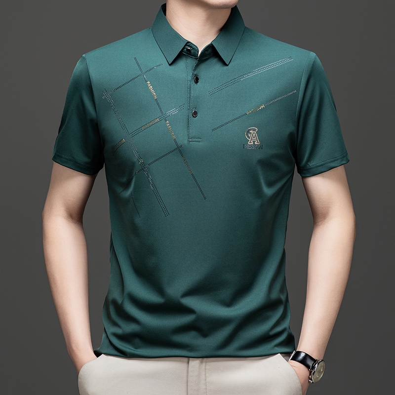 ⚡️BECoolMan⚡️เสื้อโปโลผู้ชาย ระดับ high-end ประณีต รุ่นบาง ระบายอากาศได้ สลิมฟิต ผู้ใหญ่ลม เหมาะสำหรับธุรกิจและการพักผ่อน