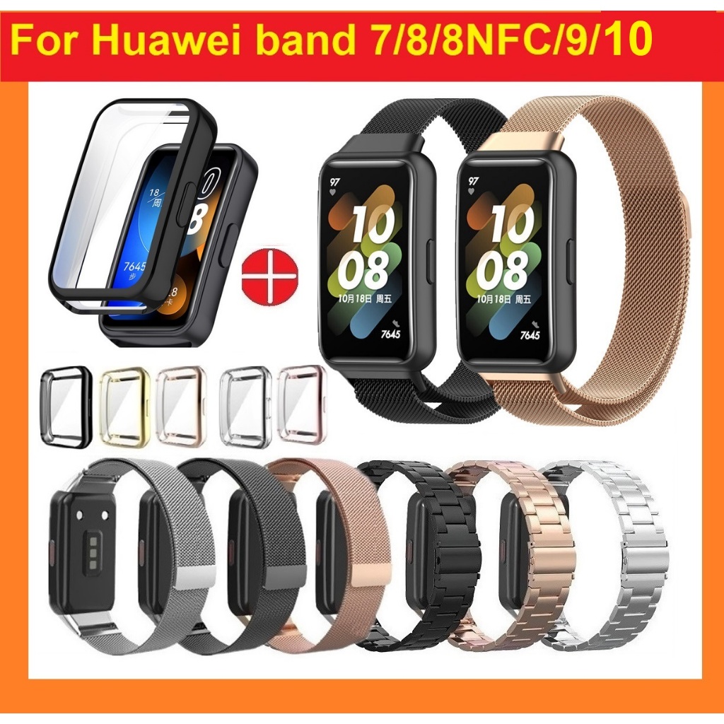 เคส + สาย For Huawei band 10 สาย Huawei band10 NFC / Huawei band 9 สายคล้อง Magnetic Huawei band 9 เ