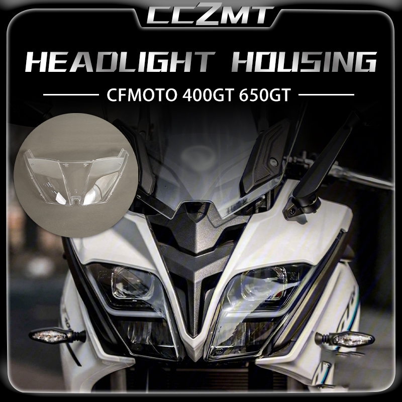รถจักรยานยนต์ fairing shell cover ultra clear ฝาครอบไฟหน้าสําหรับ CFMOTO 400GT 650GT GT650 GT400 400