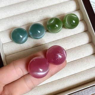 [เจวบิวตี้]เข็มเงินสีลูกกวาดจางต่างหูทรงกลมเกาหลีหวานต่างหูแฟชั่นบุคลิกภาพอุปกรณ์เสริมที่เรียบง่าย