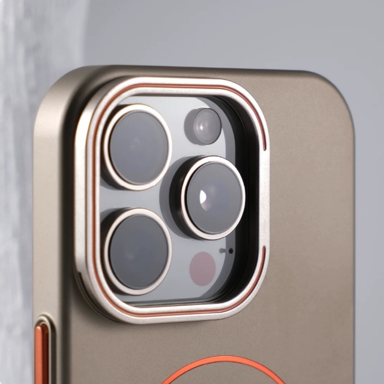 【Glossy coils/Metal bracket/Matte Pc hard Ultra-thin case/Black】เคส compatible for iPhone 13 14 15 16 pro max case - รูปที่ 4