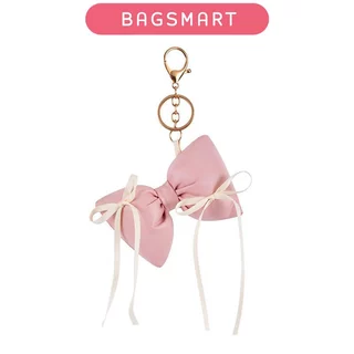 BAGSMART พวงกุญแจโบว์ขนาดเล็ก อุปกรณ์ตกแต่งกระเป่าน่ารัก นุ่มฟู