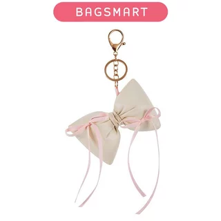 BAGSMART พวงกุญแจโบว์ขนาดเล็ก อุปกรณ์ตกแต่งกระเป่าน่ารัก นุ่มฟู